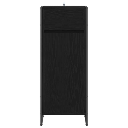 Badeværelsesskab Sort eg 40 x 30 x 100 cm Konstrueret træ
