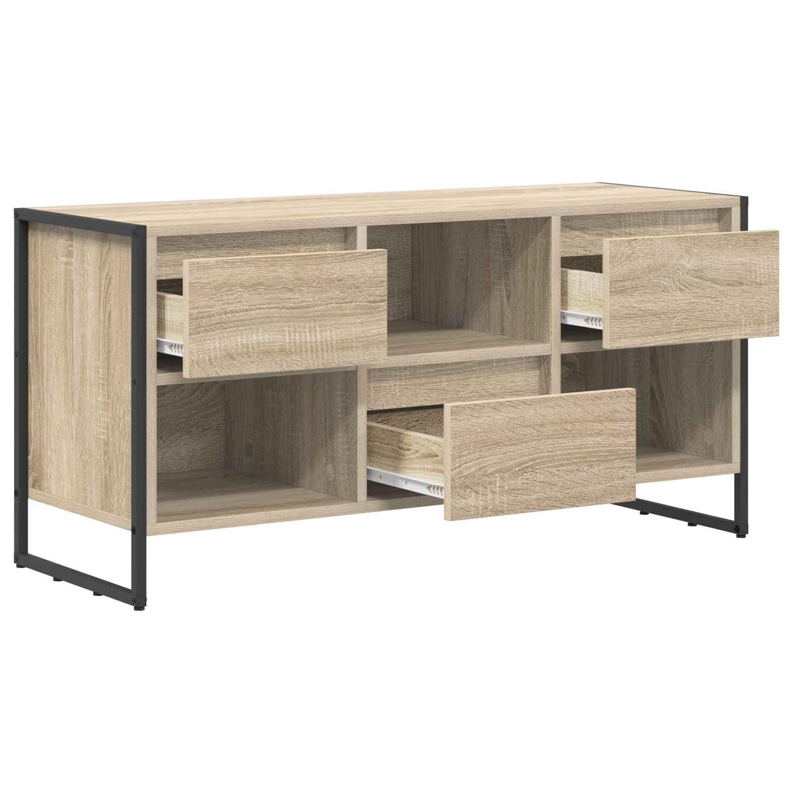 TV-skab med skuffe Sonoma 100 x 36 x 49,5 cm Konstrueret træ