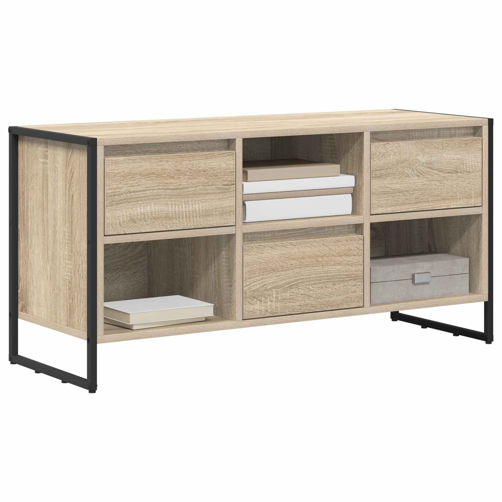 TV-skab med skuffe Sonoma 100 x 36 x 49,5 cm Konstrueret træ