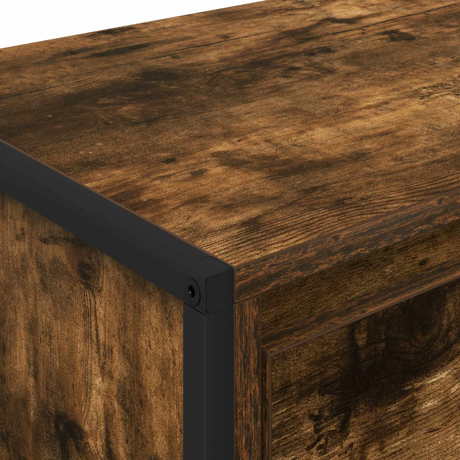 TV-skab med skuffe Røget Eg 100 x 36 x 49,5 cm Konstrueret træ