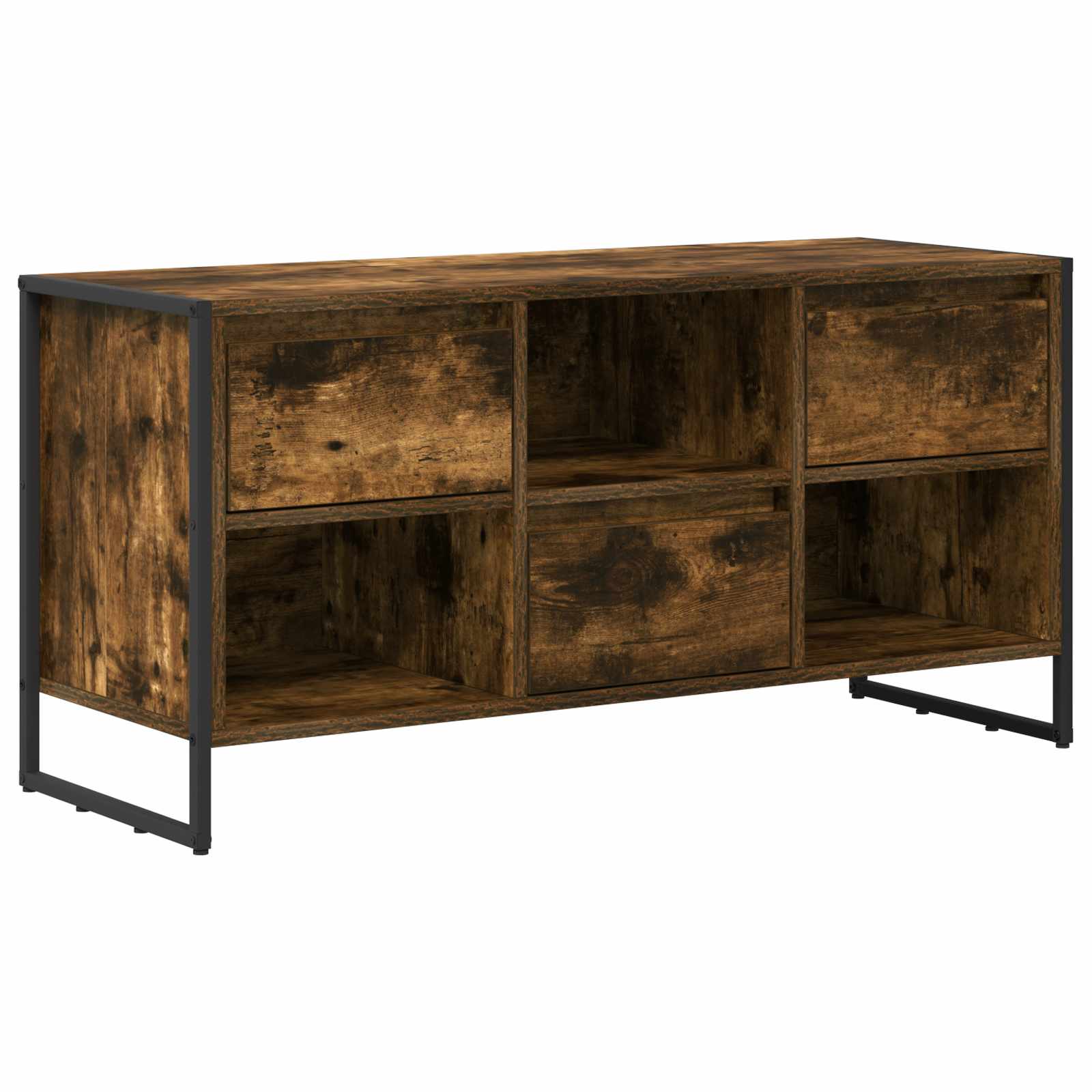 TV-skab med skuffe Røget Eg 100 x 36 x 49,5 cm Konstrueret træ