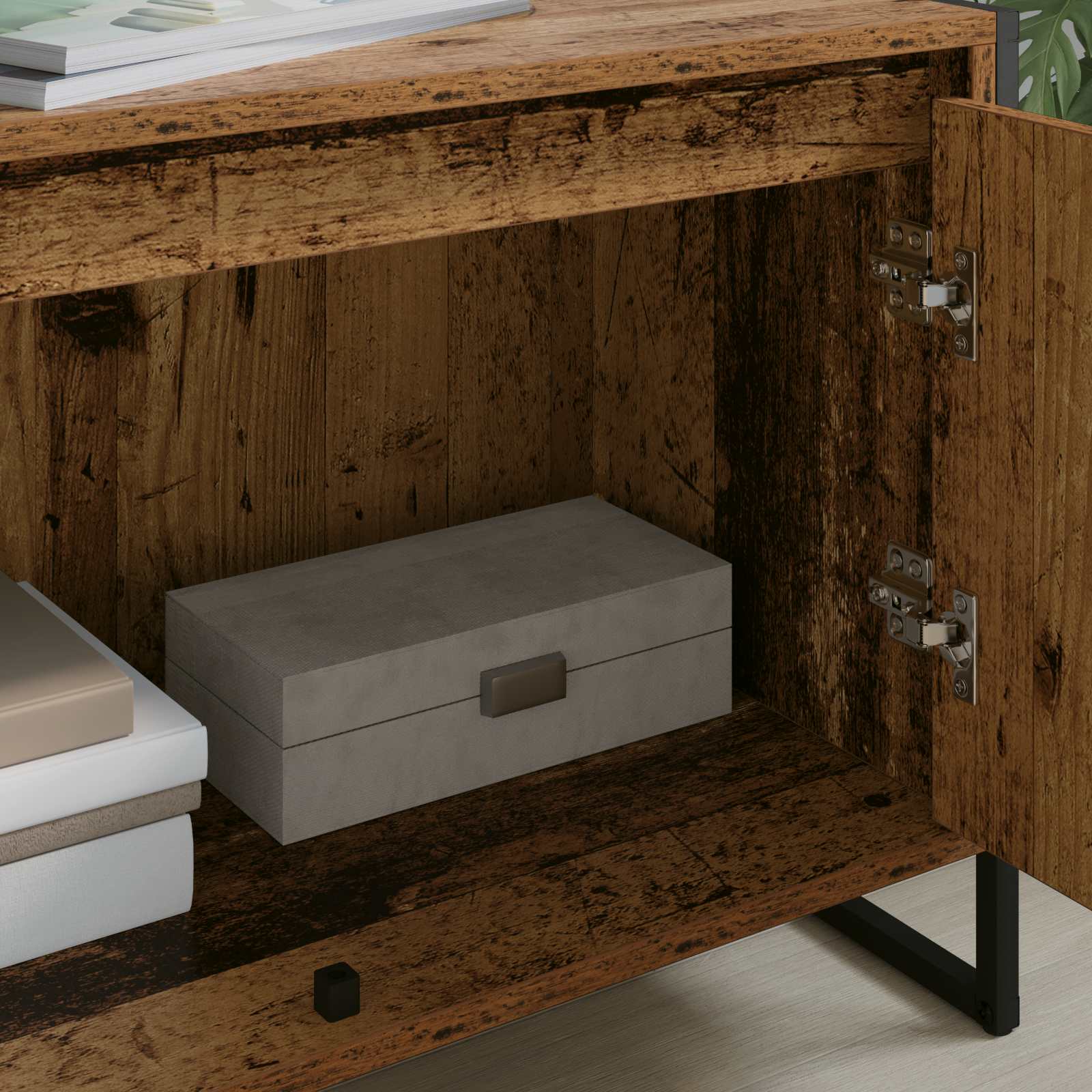 TV-skab Gammelt træ 140 x 36 x 49.5 cm Konstrueret træ