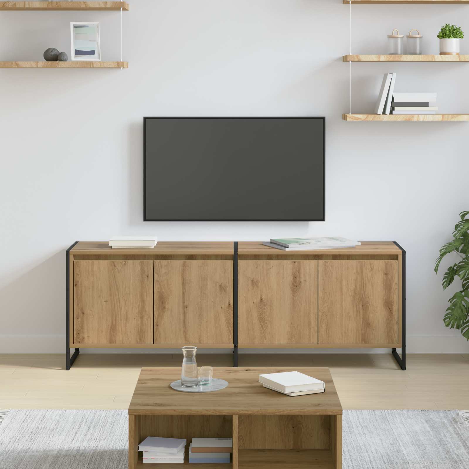 TV-skab Artisan eg 140 x 36 x 49.5 cm Konstrueret træ