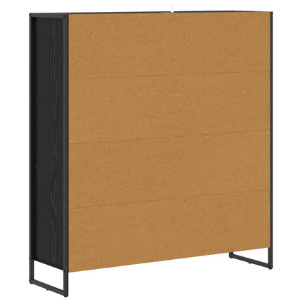 Bogskab 99,5 x 30 x 108 cm Konstrueret træ Sort eg