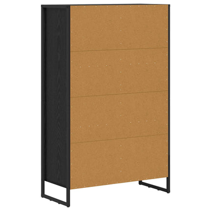 Bogskab 99,5 x 30 x 108,5 cm Konstrueret træ Sort eg