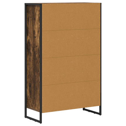 Bogskab 99,5 x 30 x 108,5 cm Konstrueret træ Røget Eg