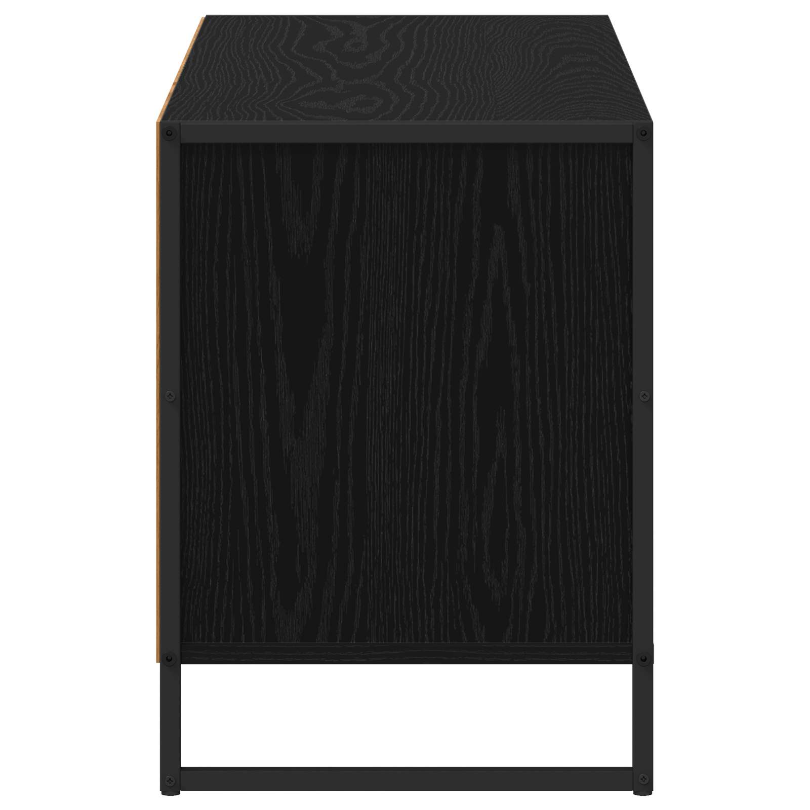 TV-skab med skuffe Sort eg 100 x 36 x 49,5 cm Konstrueret træ