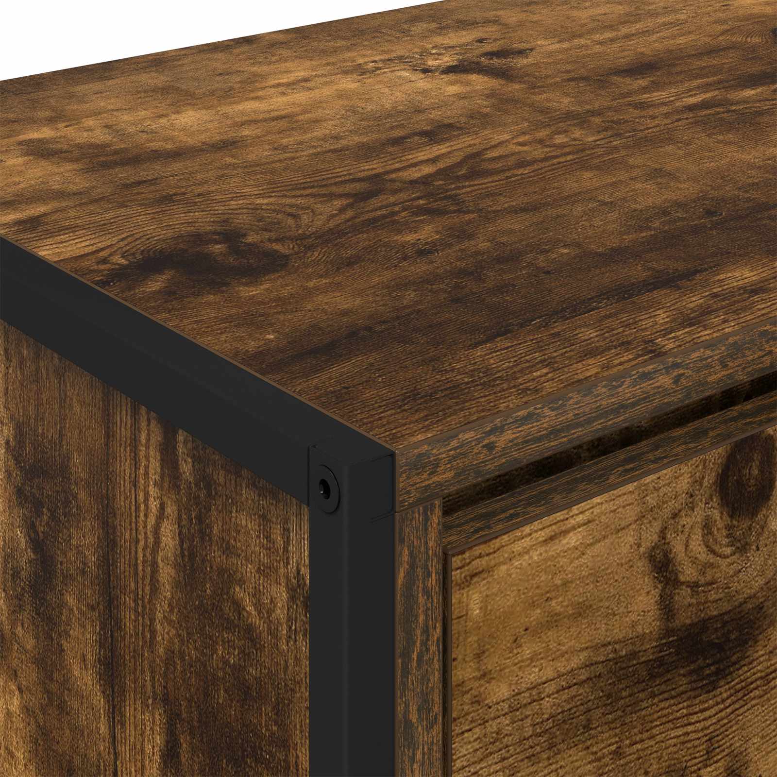 TV-skab med skuffe Røget Eg 100 x 36 x 49,5 cm Konstrueret træ