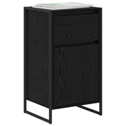 Sideboard med skuffe Sort eg 43 x 36 x 75,5 cm Konstrueret træ