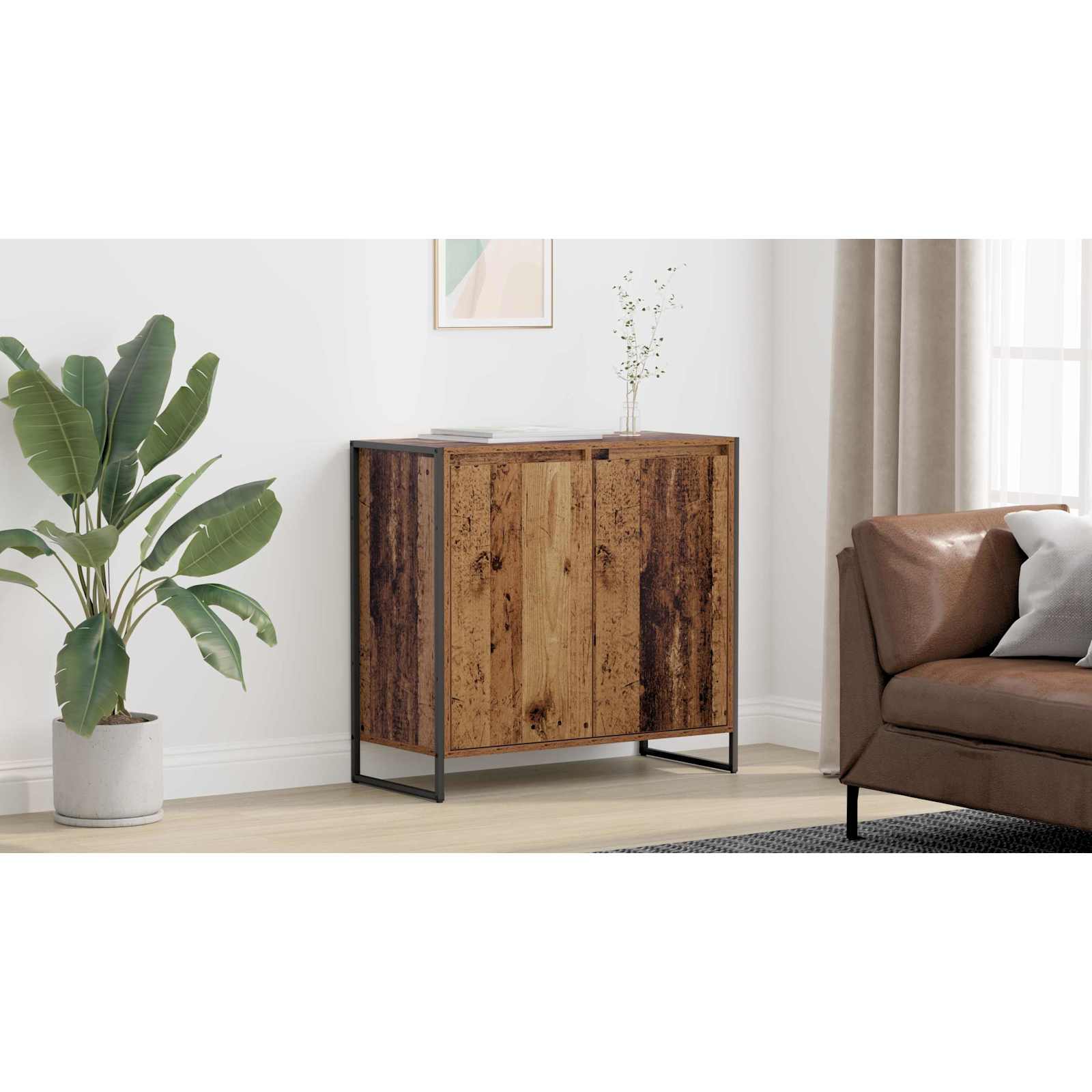 Sideskab Gammelt træ 79 x 36 x 75 cm Konstrueret træ