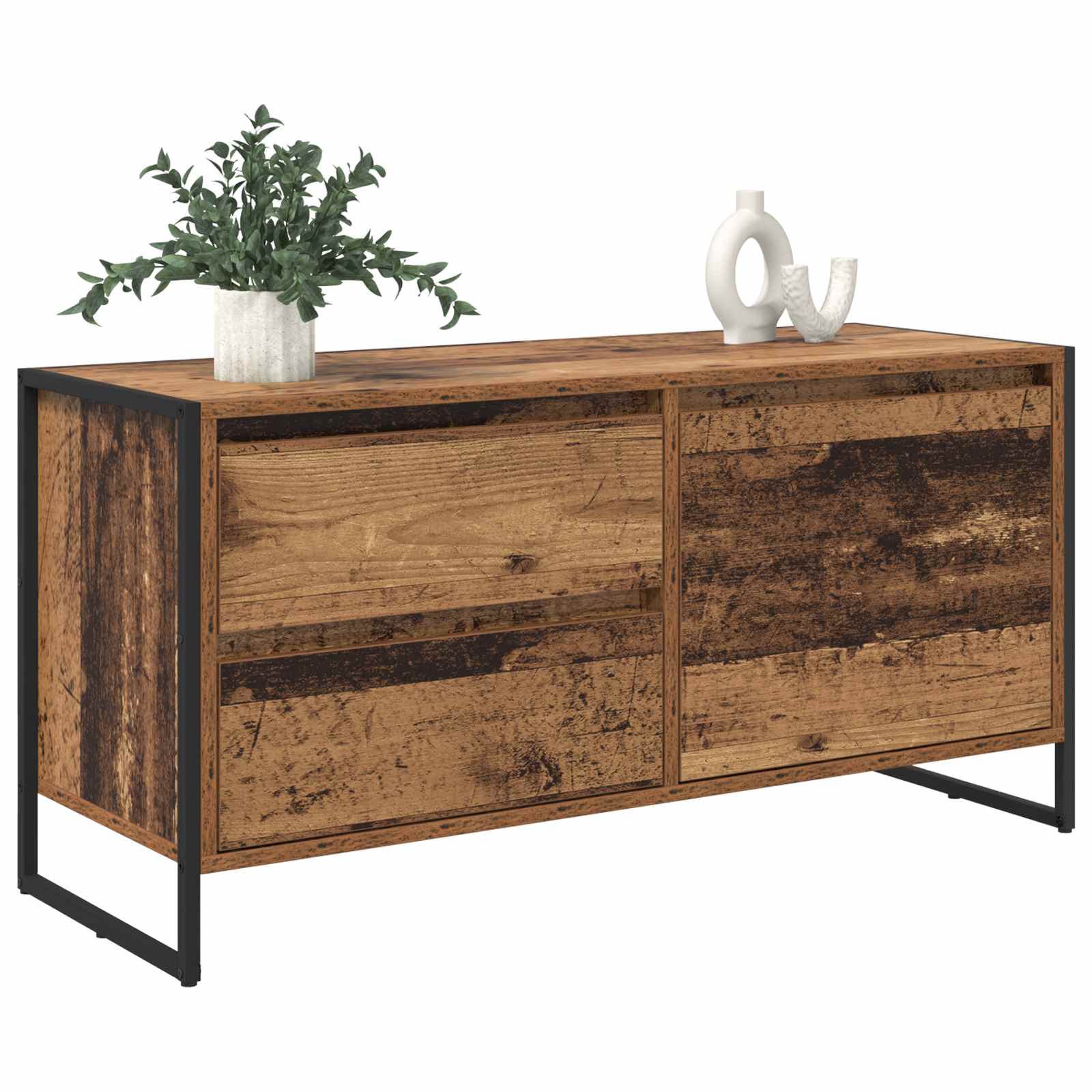 TV-skab Gammelt træ 100 x 36 x 49,5 cm Konstrueret træ