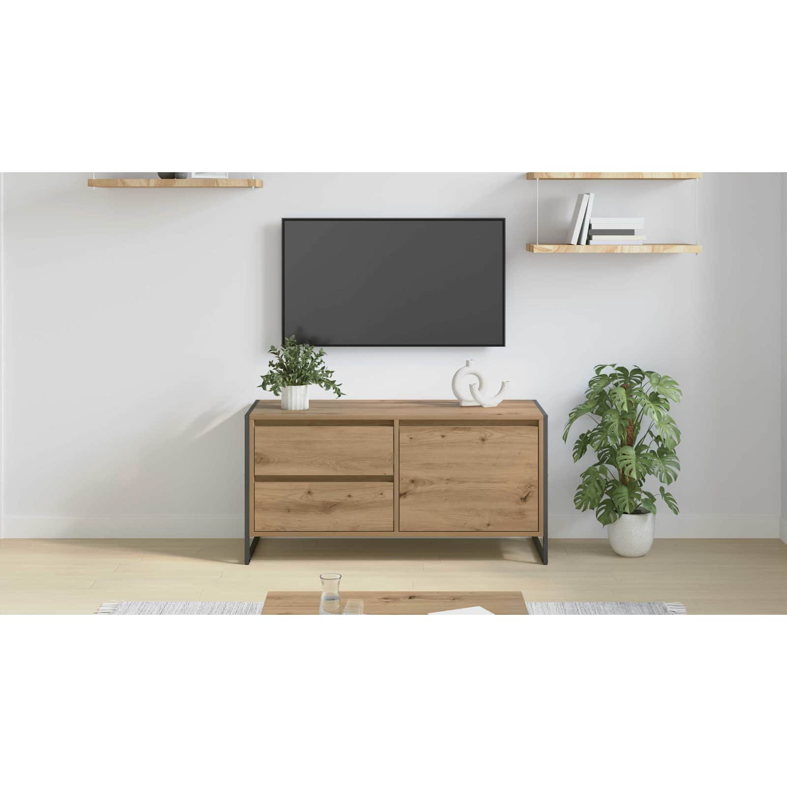 TV-skab Artisan eg 100 x 36 x 49,5 cm Konstrueret træ