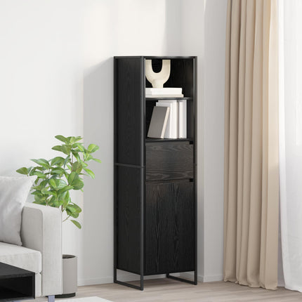 Bogskab Sort eg 43 x 36 x 150,5 cm Konstrueret træ