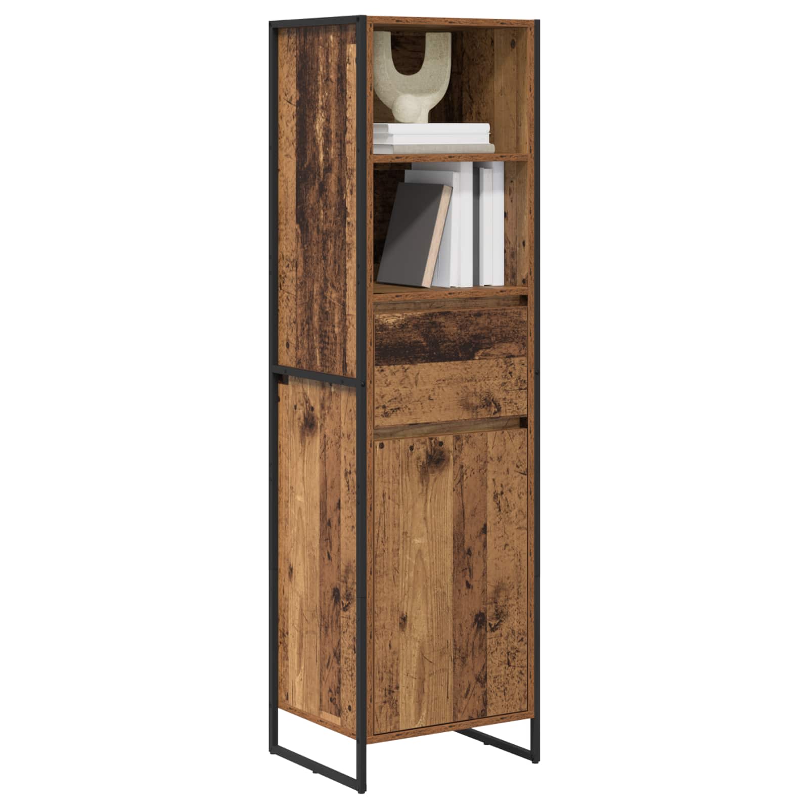 Bogskab Gammelt træ 43 x 36 x 150,5 cm Konstrueret træ billede