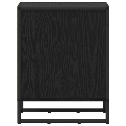 Sengebord 2 stk. Sort eg 39,5 x 30 x 50 cm Konstrueret træ