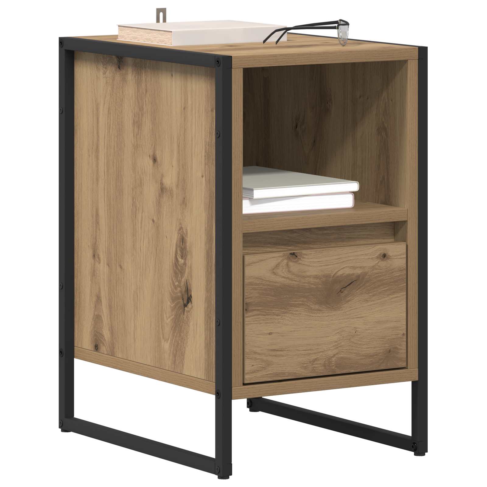 Sengebord 2 pcs Artisan eg 39,5 x 30 x 50 cm Konstrueret træ