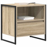 Sengebord 2 pcs Sonoma 50 x 39,5 x 50 cm Konstrueret træ