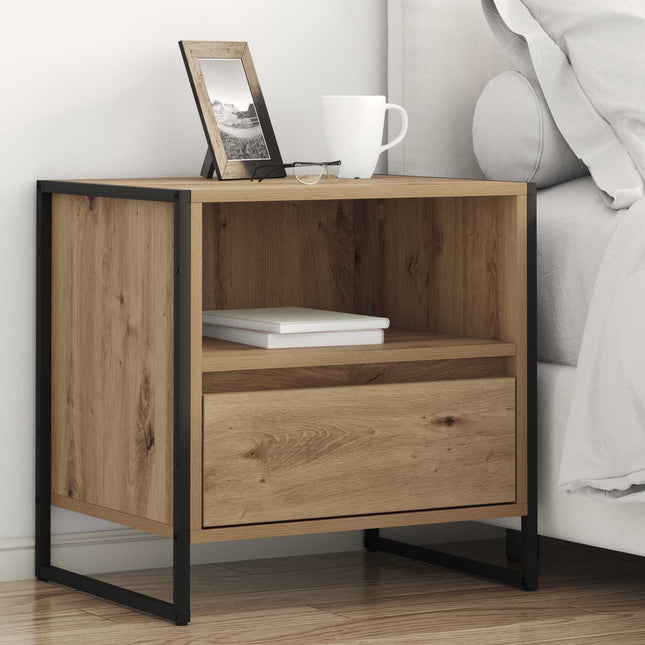 Sengebord 2 stk. Artisan eg 50 x 39,5 x 50 cm Konstrueret træ