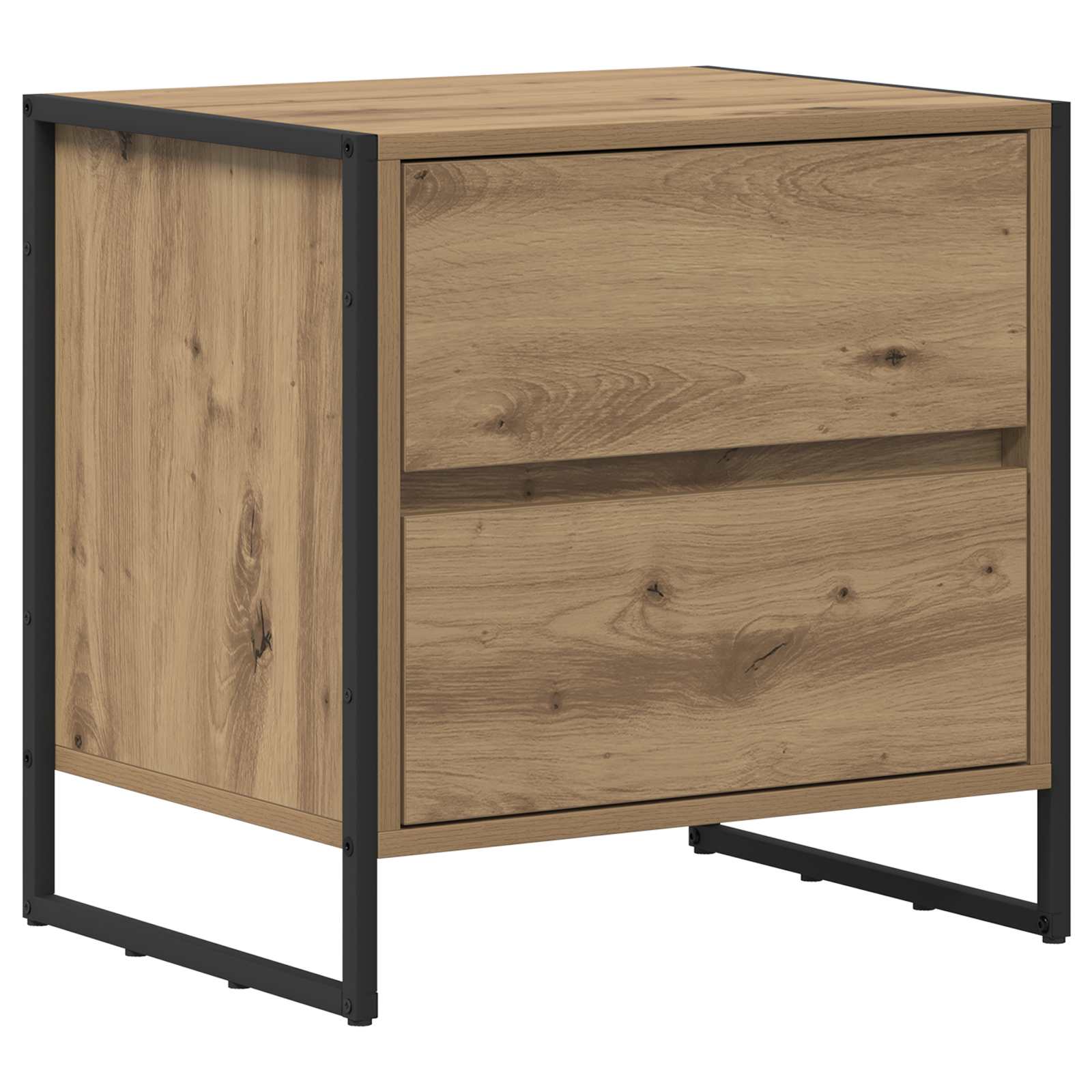 Sengebord 2 pcs Artisan eg 50 x 39,5 x 50 cm Konstrueret træ