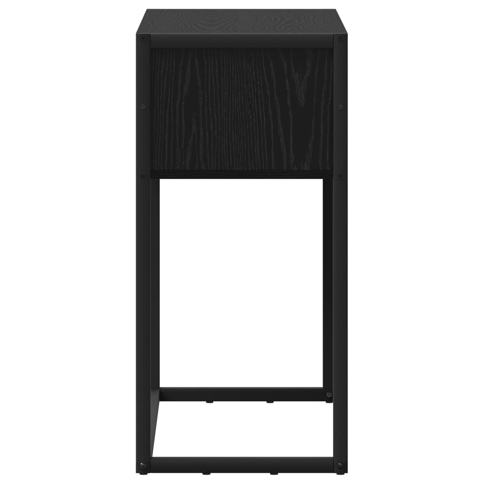 Endebord med skuffe Sort eg 100 x 36 x 75 cm Konstrueret træ