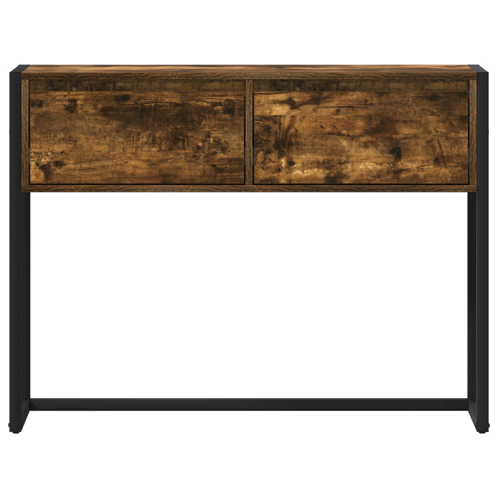 Endebord med skuffe Røget Eg 100 x 36 x 75 cm Konstrueret træ