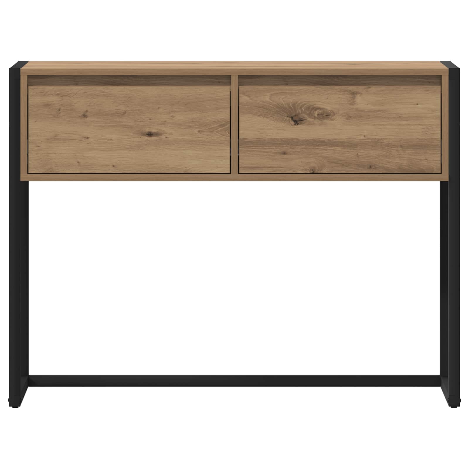 Endebord med skuffe Artisan eg 100 x 36 x 75 cm Konstrueret træ