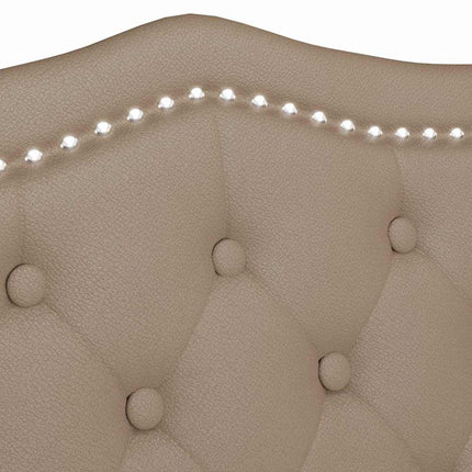 Chesterfield bænk Cappuccino 120.5 x 65 x 75 cm Faux læder