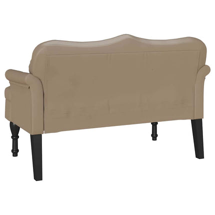 Chesterfield bænk Cappuccino 120.5 x 65 x 75 cm Faux læder