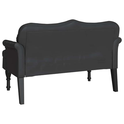 Chesterfield bænk Sort 120.5 x 65 x 75 cm Faux læder