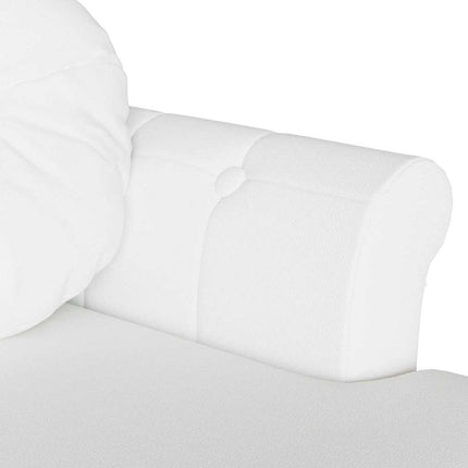 Chesterfield bænk Hvid 120.5 x 65 x 75 cm Faux læder