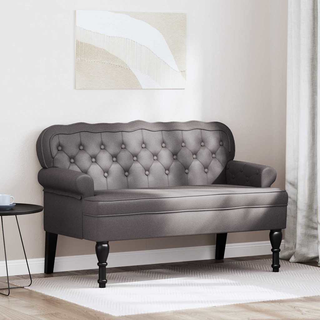 Chesterfield bænk Grå 119,5 x 64,5 x 75 cm Faux læder