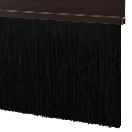 Selvklæbende dørbørstetætninger 2 pcs Brun 100 cm