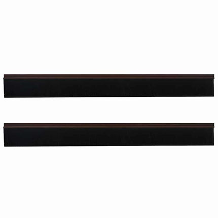 Selvklæbende dørbørstetætninger 2 pcs Brun 100 cm