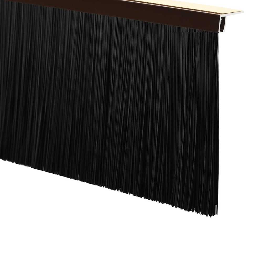 Selvklæbende dørbørstetætninger 6 pcs Brun 100 cm