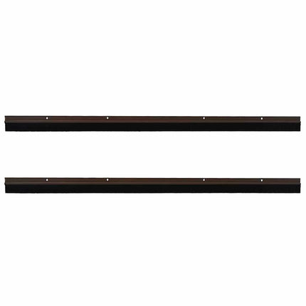 Skruemonterede dørbørste tætninger 2 pcs Brun 100 cm