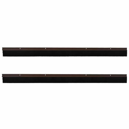 Skruemonterede dørbørste tætninger 2 pcs Brun 100 cm