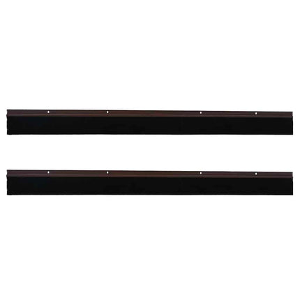 Skruemonterede dørbørste tætninger 2 pcs Brun 100 cm