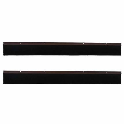 Skruemonterede dørbørste tætninger 2 pcs Brun 100 cm