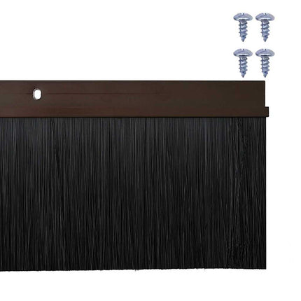 Skruemonterede dørbørste tætninger 6 pcs Brun 100 cm