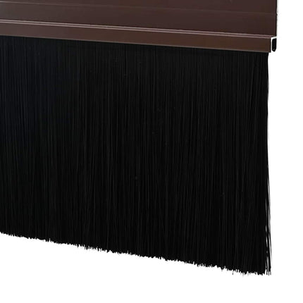 Skruemonterede dørbørste tætninger 12 pcs Brun 100 cm