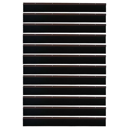 Skruemonterede dørbørste tætninger 12 pcs Brun 100 cm