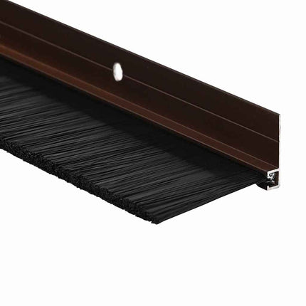 Skruemonterede dørbørste tætninger 2 pcs Brun 100 cm