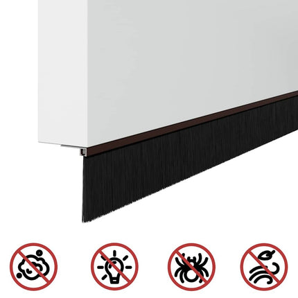 Skruemonterede dørbørste tætninger 2 pcs Brun 100 cm