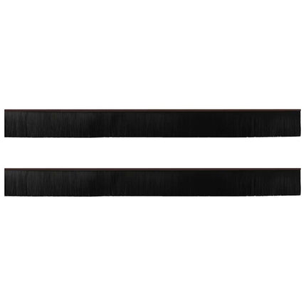 Skruemonterede dørbørste tætninger 2 pcs Brun 100 cm