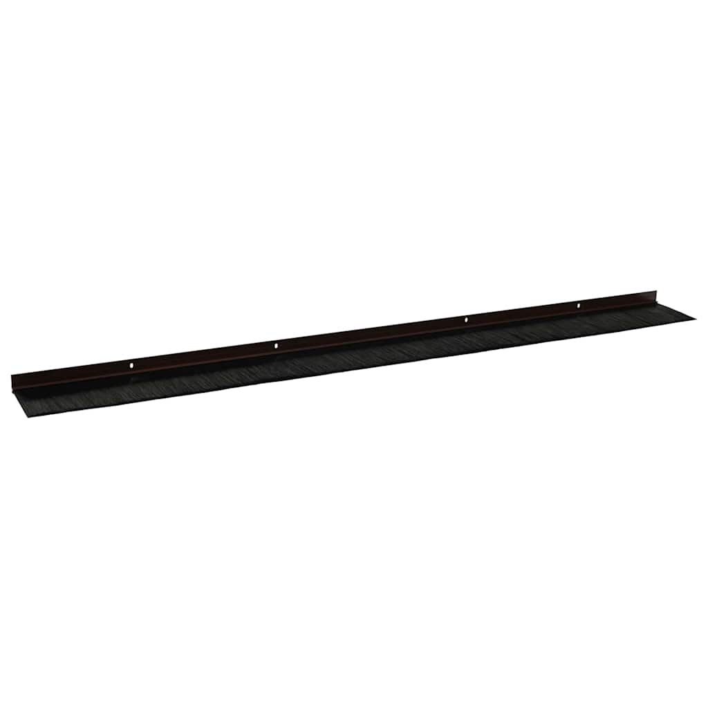 Skruemonterede dørbørste tætninger 2 pcs Brun 100 cm