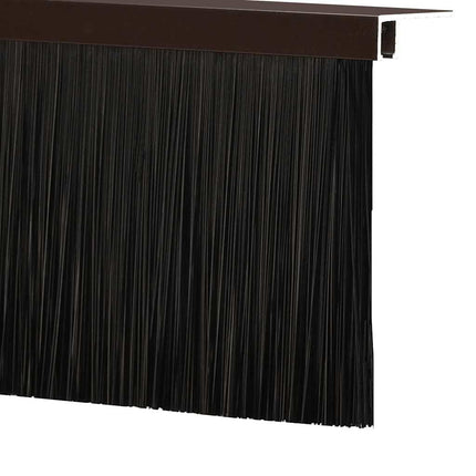 Skruemonterede dørbørste tætninger 6 pcs Brun 100 cm