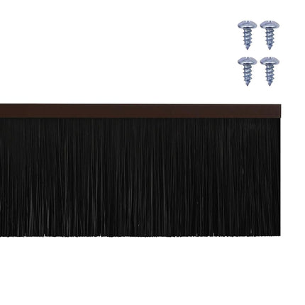 Skruemonterede dørbørste tætninger 6 pcs Brun 100 cm