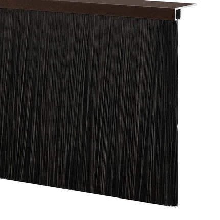 Skruemonterede dørbørste tætninger 6 pcs Brun 100 cm