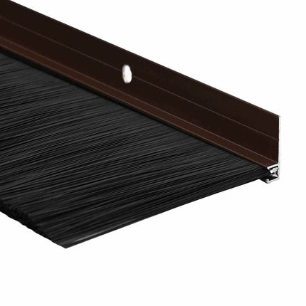 Skruemonterede dørbørste tætninger 12 pcs Brun 100 cm