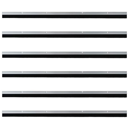 Skruemonterede dørbørste tætninger 6 pcs Sølv 100 cm